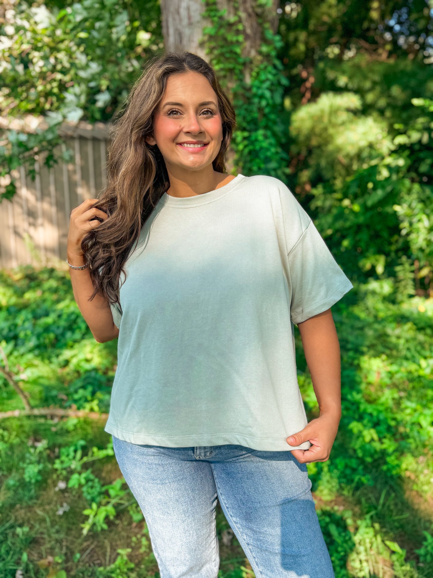 Sage French Terry Oversized Blouse