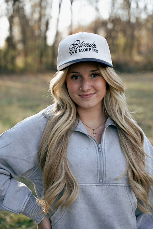 Blondes Have More Fun Hat - Black