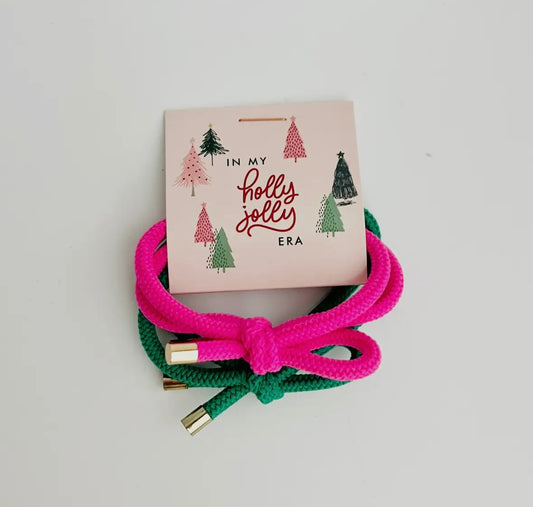 Holly Jolly Handmade Hair Ties