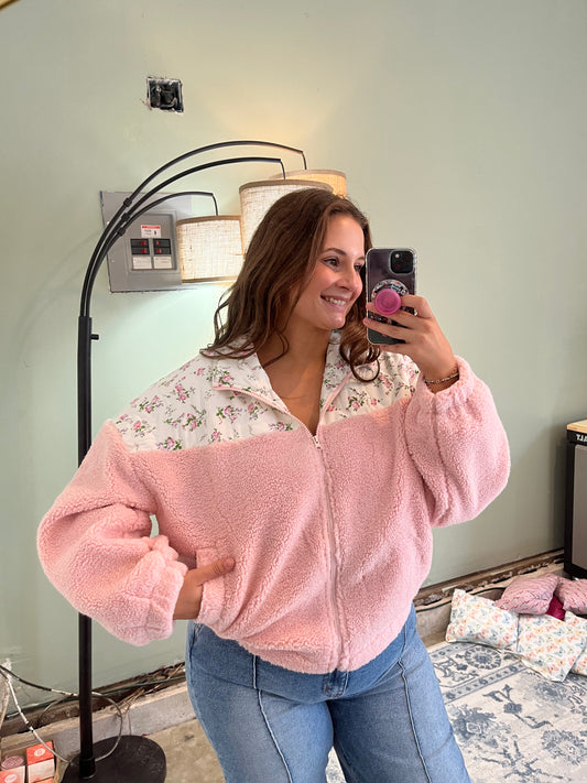 Glenda Floral Fleece Jacket