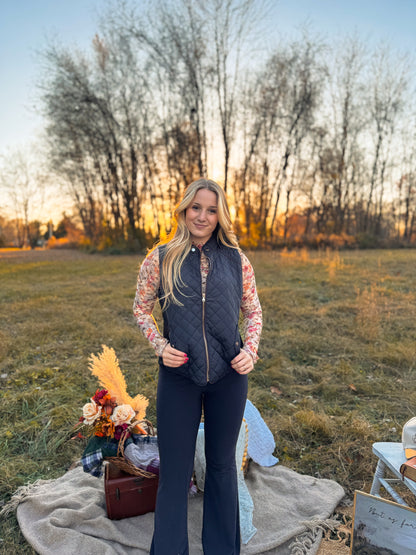 The Marilyn Vintage Top — Floral Mesh Layering Essential