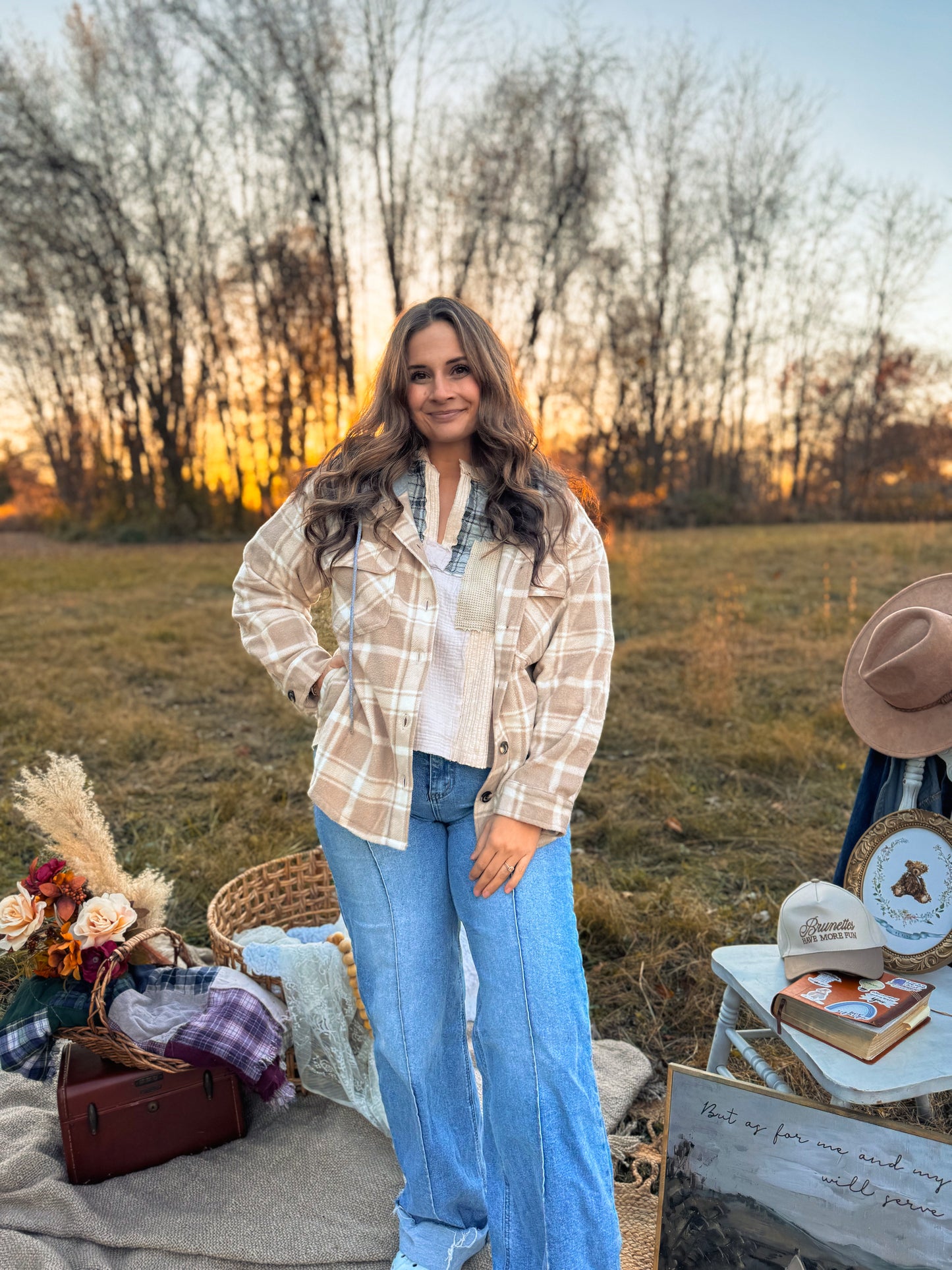 The Aspen Hooded Plaid Shacket