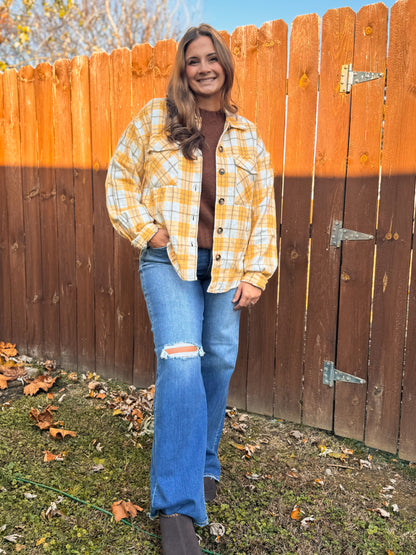 The Sunny Fields Plaid Shacket