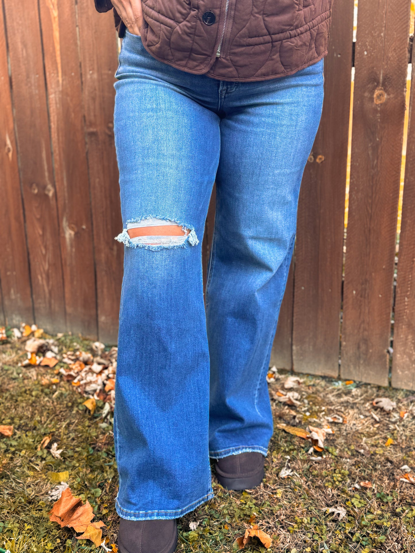 Charlotte RISEN Wide Leg Tummy Control Jean